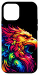 Coque pour iPhone 12 mini Illustration animale griffin cool esprit tie-dye art