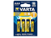 Varta Longlife Extra - Batteri 4 X Aaa / Lr03 - Alkalisk