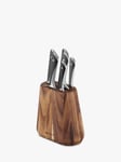Jamie Oliver by Tefal Acacia Wood Filled Knife Block Set, 6 Piece