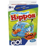 Hasbro Gaming Hungry Hungry Hippos Grab and Go Game, Portable Game for 2 Players