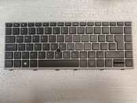 For HP EliteBook 840 G5 840 G6 Zbook 14U G5 G6 UI Keyboard Backlit Silver
