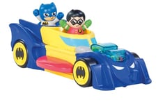 Toomies DC Comics Batman E73262 3-en-1 transforme en Mini Batmobile et en Jet-Bruits au roulement-Propulsion grâce à Un mécanisme à Friction-À partir de 12 Mois, Multicolore