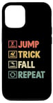 Coque pour iPhone 14 Pro Jump Trick Fall Repeat Trampoline Trampoliniste Trampoliniste Trampoline