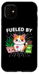 iPhone 11 Cat Happiness Fueled By Plants Chocolate CatFunny Kawaii Case