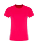 Tri Dri Ladies Tridri ® Contrast Panel Performance Tshirt - Hot Pink/Pink Melange - L