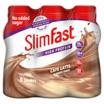 Slim-fast Milkshake Cafe Latte 6 X 325ml Pack Exercise Body Diet Healthy Drink