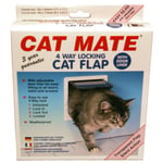Kattdörr CatMate 4-vägs låsbar Vit 192x200mm