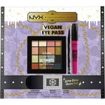 NYX Professional Makeup Ögonmakeup Eyeliner X-mas Vegan Eye Pass Color Palette 0,83 g + Epic Ink Liner 1 ml On The Rise Volume Mascara 10 Stk.