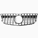 ZQQFR Front Grille Vent Kidney Grill Replacement Fit for Mercedes for Benz GLK X204 GLK250 GLK300 GLK350 2013 2014 2015, Car Front Bumper Grill Grille,Silver