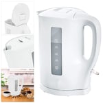 Cordless Electric Kettle 1.7 Litre 2200W Fast Boil White Jug c/w Washable Filter