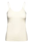 Emmy Cashmere Singlet *Villkorat Erbjudande T-shirts & Tops Sleeveless Creme Swedish Stockings