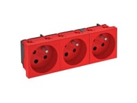 Bettermann Eluttag M45 Trippel Z/U 16A Röd - 6120326