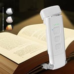 Zivacate Book Reading Light with Auto-Off Timer, 3 Colors & 5 Brightness Dimmable Reading Lamp, [Eye-Caring & USB Rechargeable] Clip on Reading Lights for Books in Bed, 80-hr Battery Life(White)