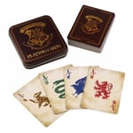 Official Harry Potter Hogwarts Houses Playing Cards Deck With Tin Christmas Gift