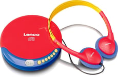 Lenco CD-021KIDS - Discman för barn med bärbar telefon och uppladdningsbart batteri