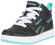 Reebok Royal Prime Mid 2.0 Sneaker, Core Black/Cyber Mint F23/Varsity Green F23, 10 UK