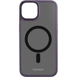 Momax iPhone 14 Pro (6.1) Hybrid Magnetic Case - Purple Metal Ring Camera Protection - MagSafe Compatible - Light & Fit - 360 Degree Protection 4-Side Protection