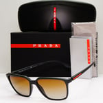 Prada Sunglasses Polarized Black Brown Gradient PS06VS SPS 06V DG0-02I 58mm