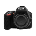 PULUZ Silicone Camera Case Protective Cover Skin for Nikon D3500 Digital SLR Camera (Black)