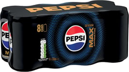 Pepsi Max No Caffeine & No Sugar Soft Drinks, 8 X 330Ml