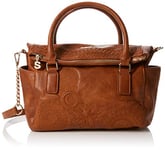 Desigual Women's Bols_Dark Amber Loverty Handbag, Brown (Camel), 14x24x33 Centimeters (B x H x T)
