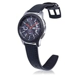 New Watch Straps 22mm For Huawei Watch GT2e GT2 46mm Carbon fiber leather strap(Black) (Color : Black)