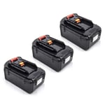 vhbw 3x Li-Ion batterie 3000mAh (36V) pour outil électrique outil Powertools Tools Dolmar AC-3600 batterie de débroussailleuse, taille-haie AH-3666