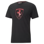 Puma T-Shirt Homme- Ferrari Race Metalshield Tee, Col Rond Noir L (Large)