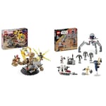 LEGO Marvel Spider-Man vs. Sandman: Final Battle, No Way Home Set, Super Hero Building Toy for Kids & Star Wars Clone Trooper & Battle Droid Battle Pack Building Toys for Kids