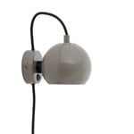 Ball Vegglampe Glossy Warm Grey - Frandsen