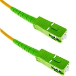 Cablematic - Le câble à fibre optique SC/APC monomode simplex 9/125 3 m OS2