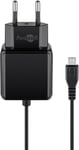 Universaali Goobay virta-adapteri micro-USB-kaapelilla - Musta