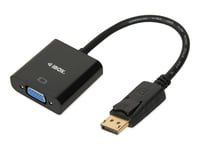 Ibox - Videokort - Displayport (Hane) Spärrad Till Hd-15 (Vga) (Hona) Skruvbar - Svart