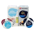 Tassimo Decaf Cappuccino Coffee T-Discs: 48x Costa Cappuccino Milk & 48x L’Or Espresso Decaf Pods (Sold Loose)