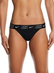 Nike Women's Fusion Logo Tape Fitness Banded Bottom-Black, Black, Size M, Women