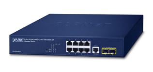 PLANET 10/100/1000T + 2-Port Håndtert L2/L4 Gigabit Ethernet (10/100/1000) 1U Blå