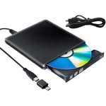 Lecteur Graveur Blu Ray Externe DVD CD 3D, USB 3.0 Slim BD CD DVD pour PC Mac Windows - Noir