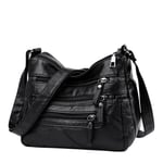 Kvinnor Liten Messenger Bag Pu Läder Axel Väska Plånbok Dam Crossover