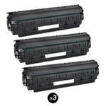 Cartouche CE285A Compatible pour Imprimante HP LaserJet Pro P1102/P1106/P1108W - Noir lot de 3