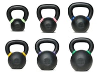 Powercoated Kettlebells Paket 84 kg (Tillval: Nej, inget stativ)