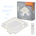 Ledvance fyrkantig LED-takfläkt 55 W, vit