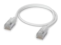 Ubiquiti Unifi - Patch-Kabel - Rj-45 (Hane) Till Rj-45 (Hane) - 30 Cm - 3 Mm - Skärmad - Cat 6A - Startad, Inomhus - Vit