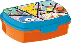 ALMACENESADAN, 5033, boîte à sandwich rectangulaire multicolore Pokemon ; produit en plastique réutilisable; sans BPA ; dimensions intérieures 16,5 x 11,5 x 5,5 cm