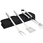BBQ Tool Set,unknows 3 PCS Grill Accessories for Chef Professional Grill Tools Sets & Basic BBQ Tools for Backyard Restaurant Outdoor Kitchen Barbecue Utensils