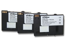 3x vhbw batterie 700mAh pour portable, fixe, téléphone Siemens Gigaset C55, SL55, SL550, SL555, TELEKOM T-Sinus 701, 701a, 701m.