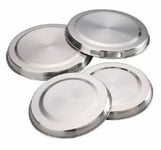 4PC SILVER HOB COVER SET STAINLESS STEEL ELECTRIC COOKER PROTECTOR BURNER SET