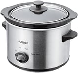 Judge JEA34R Electrical Slow Cooker 1.5L 120W with Removable Ceramic Pot, Makes Up to 2 Portions, 2 Year Guarantee