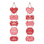 1Set Valentine'S Day Decoration Couplets Door Curtains J7X25078