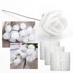 432Pcs White Artificial Flower Roses,2cm Mini Foam Roses for Crafts Flowers for Valentine's day Party Decorative Wedding Bouquets Artificial Flower Garland Home Display Small Artificial Flowers