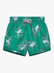 Trotters Baby Octopus Print Swim Shorts, Green
